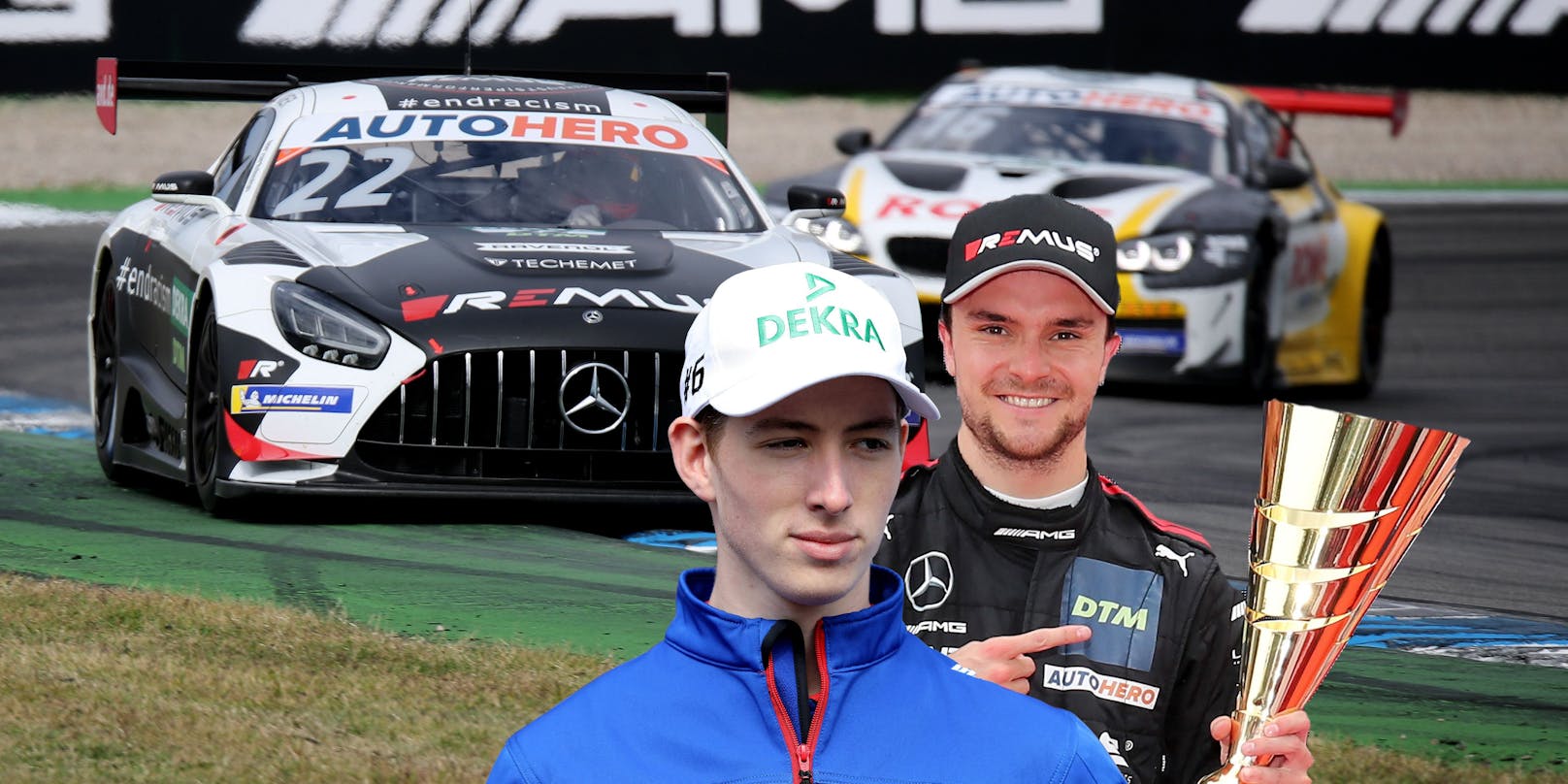 Lucas Auer (r.) und David Schumacher werden DTM-Teamkollegen.