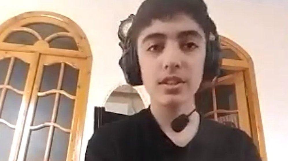 Husein S. (13) im Skype-Interview mit Puls24.