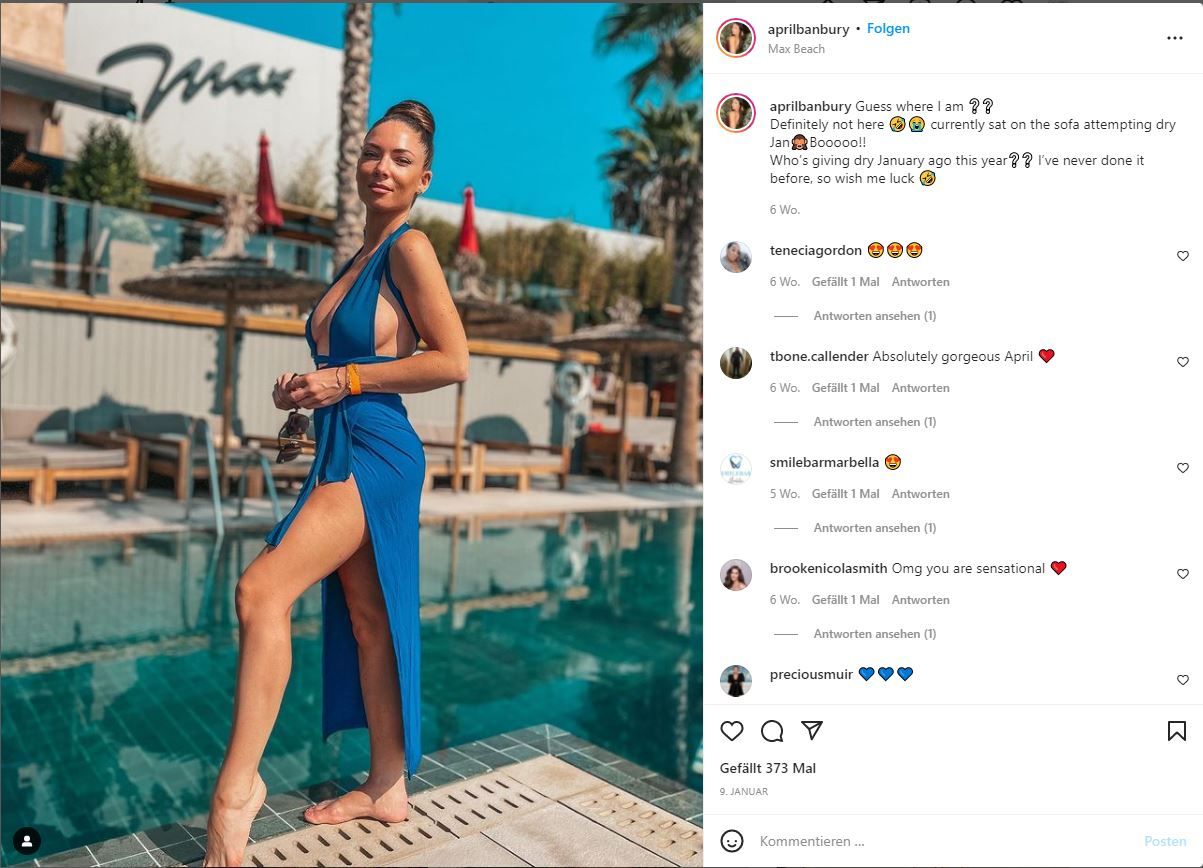 Die ehemalige Miss Great Britain wird man so schnell nicht mehr auf Tinder erwischen.