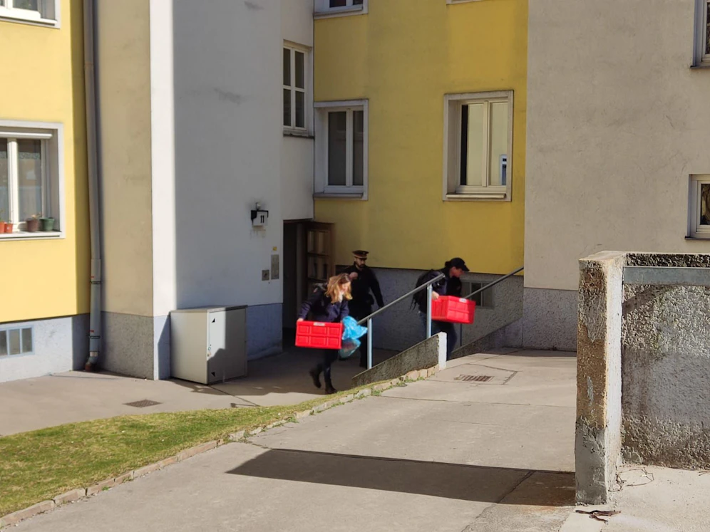 Die Spurensicherung am Tatort in Wien-Favoriten