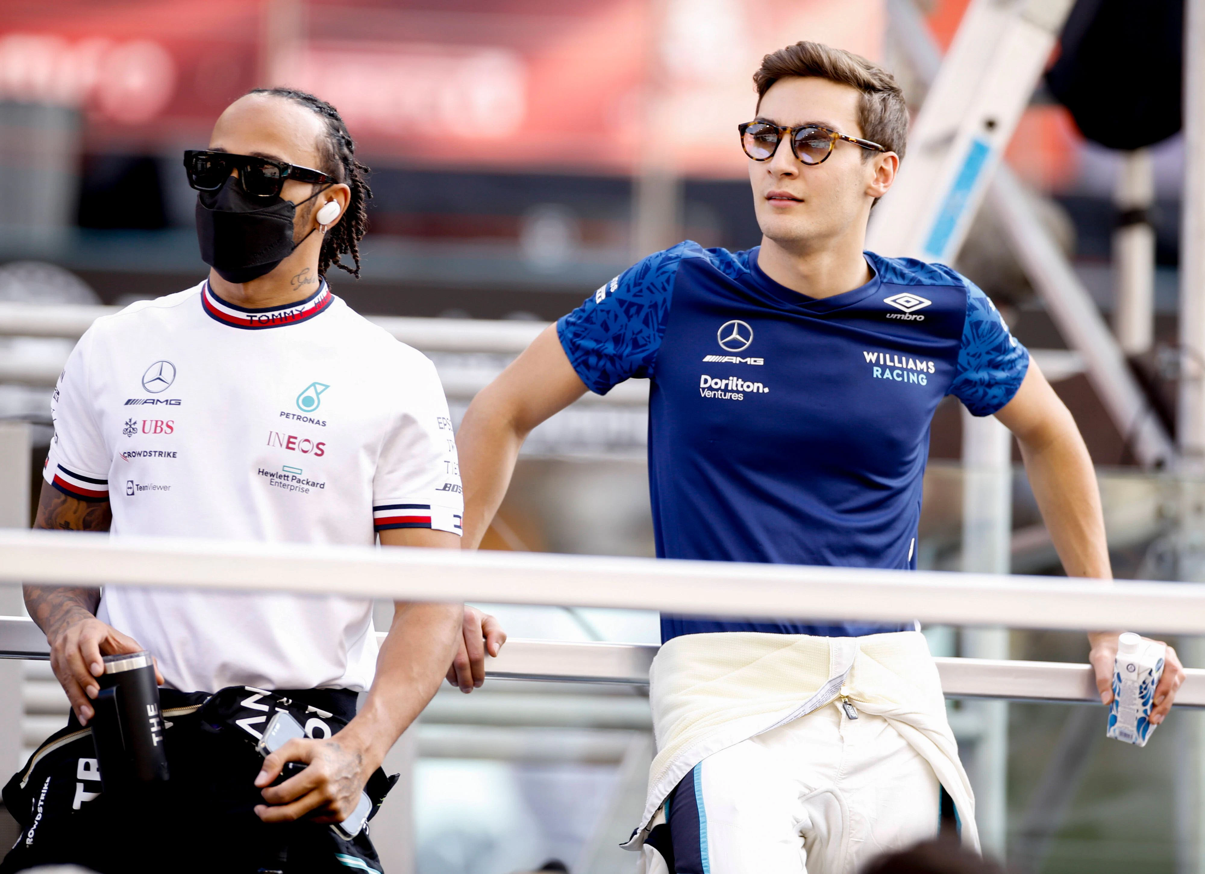 Lewis Hamilton und George Russell.