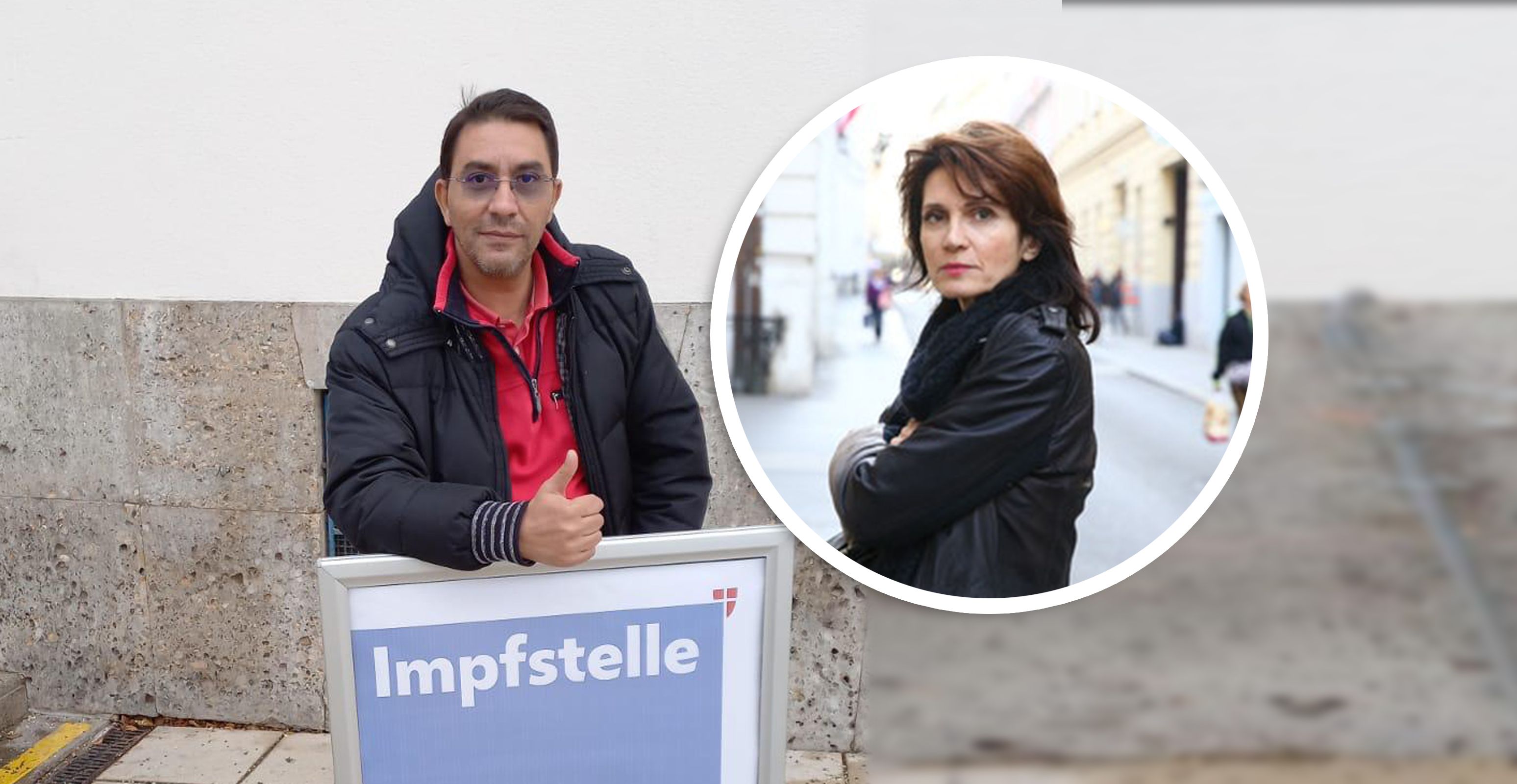 Preva P. kurz vor der Impfung, Anwältin Astrid Wagner (r.)