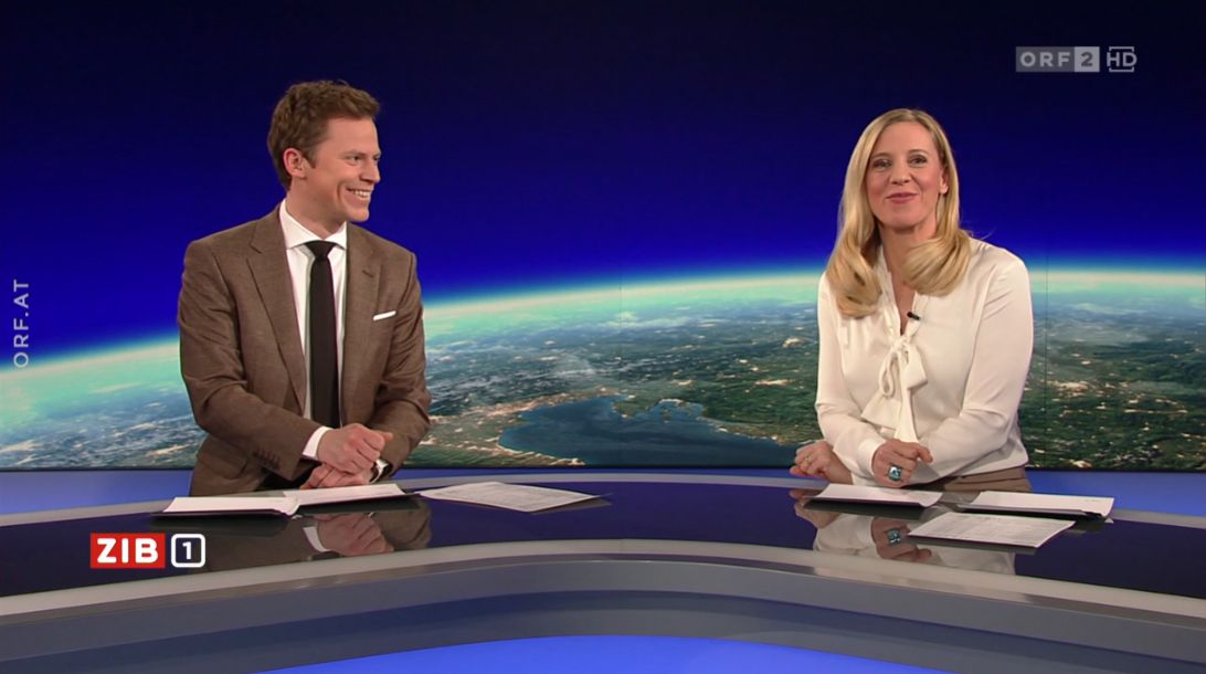 "Ja, ich will" / "Ich auch!" – herziges Zwischenspiel von Tobias Pötzelsberger und Susanne Höggerl in der ZIB1 am 22.02.2022