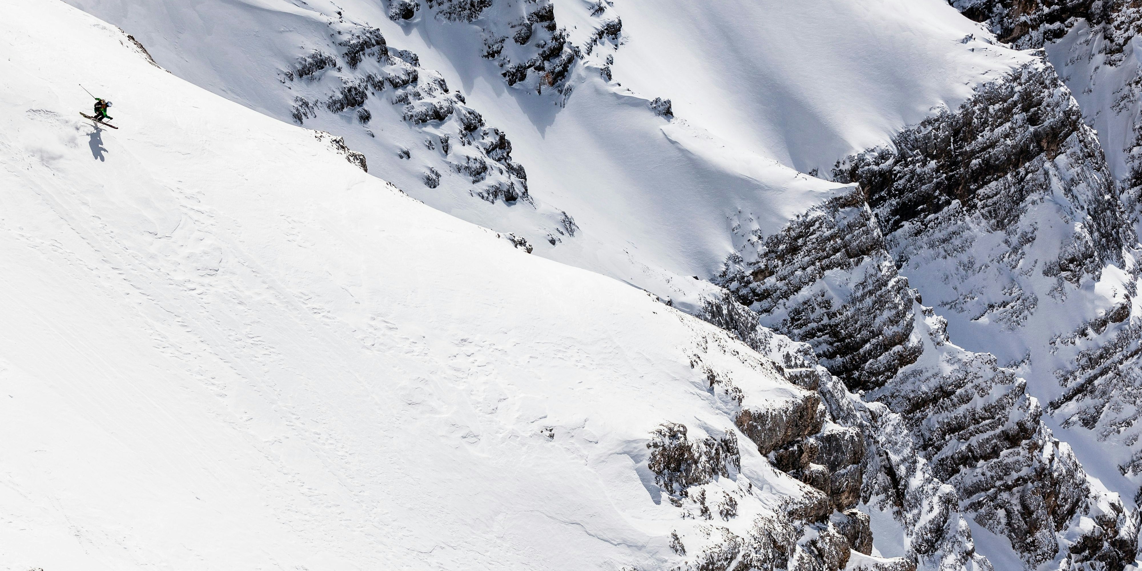 Das Skigebiet Ehrwalder Alm in Tirol.