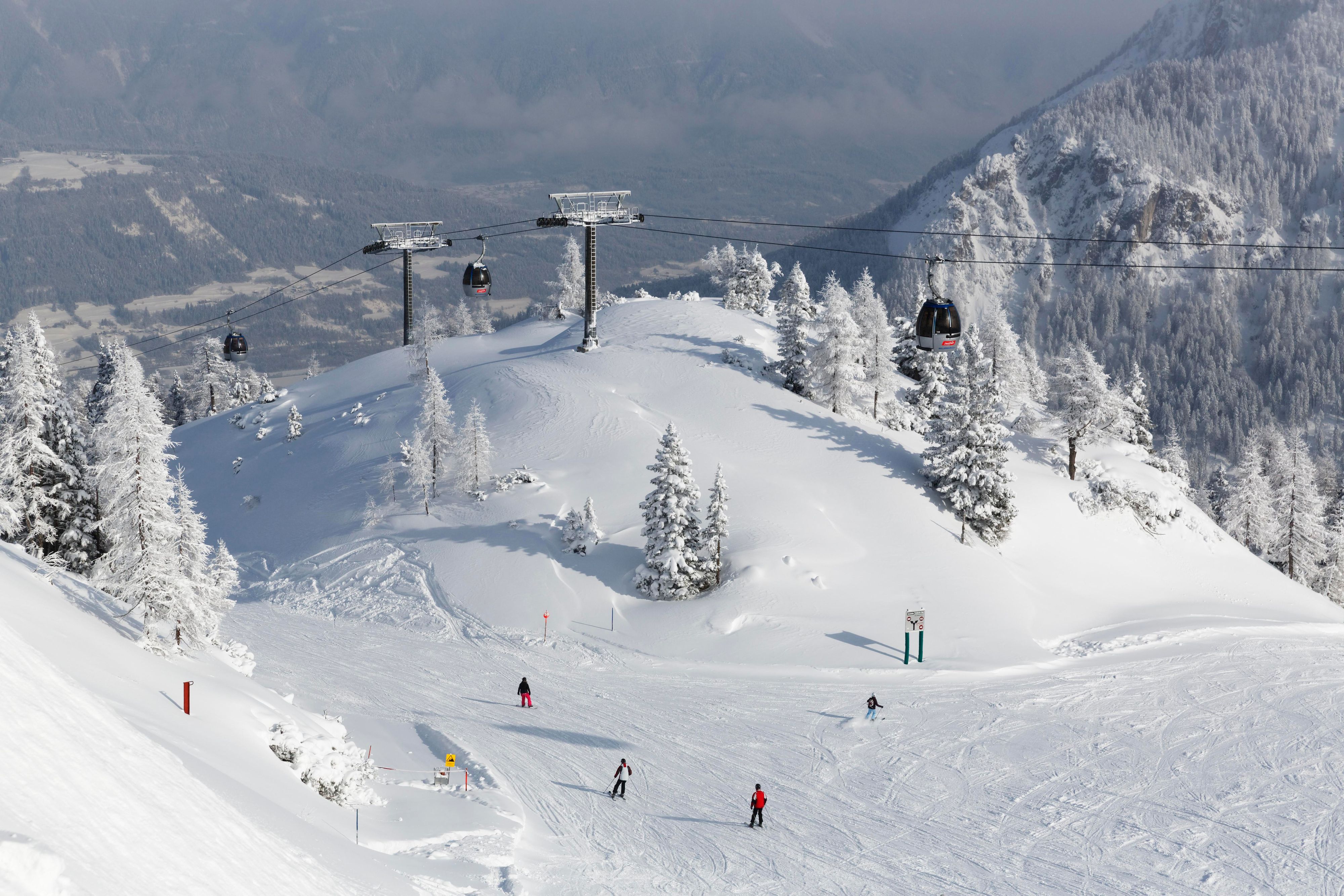 Das Skigebiet Nassfeld im Kärntner Bezirk Hermagor.