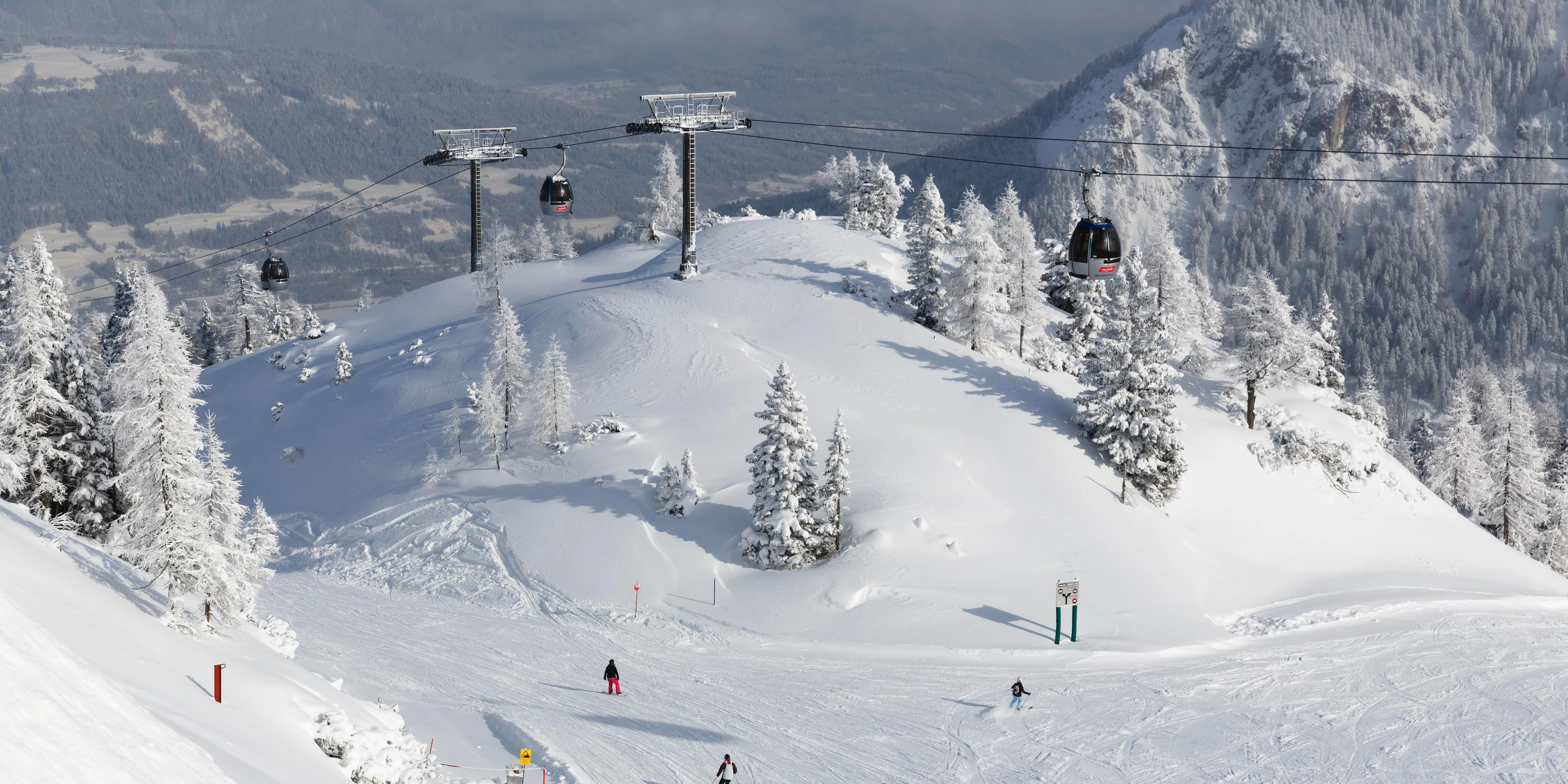 Das Skigebiet Nassfeld im Kärntner Bezirk Hermagor.