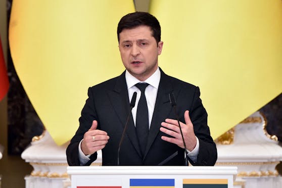 Wolodimir Selenski stimmte sein Volk am Donnerstag auf den Krieg gegen Russland ein. 