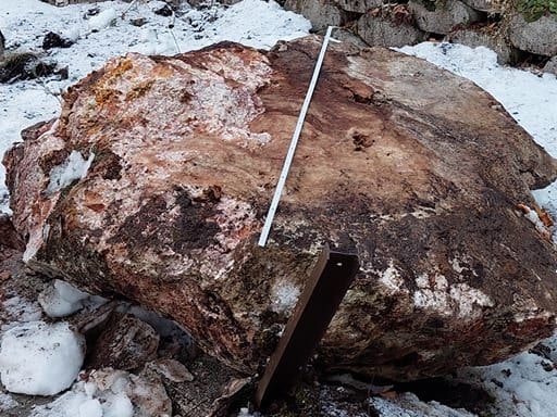 Der drei Tonnen schwere Felsbrocken verfehlte knapp das Schlafzimmer.