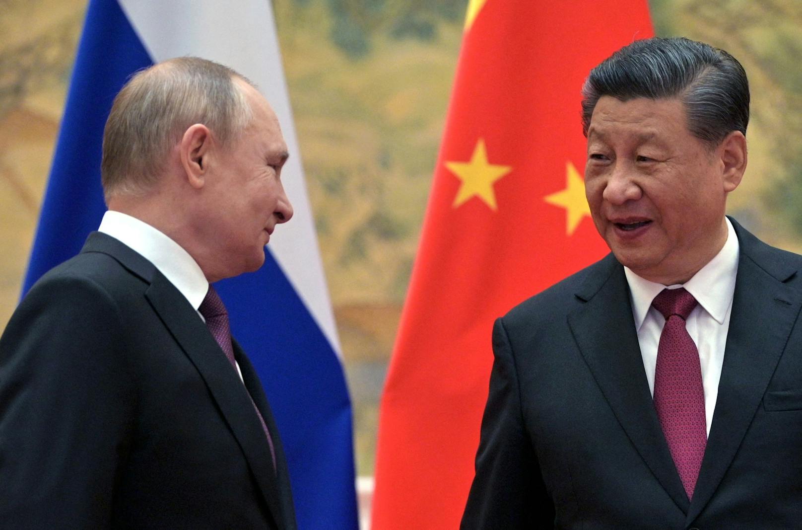 Verstehen sich gut: Wladimir Putin und  Xi Jinping bei einem Treffen am 4. Februar 2022.
