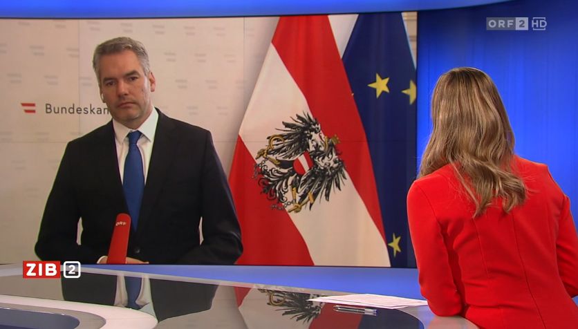 Bundeskanzler Nehammer (ÖVP) in der "ZIB 2 Spezial"