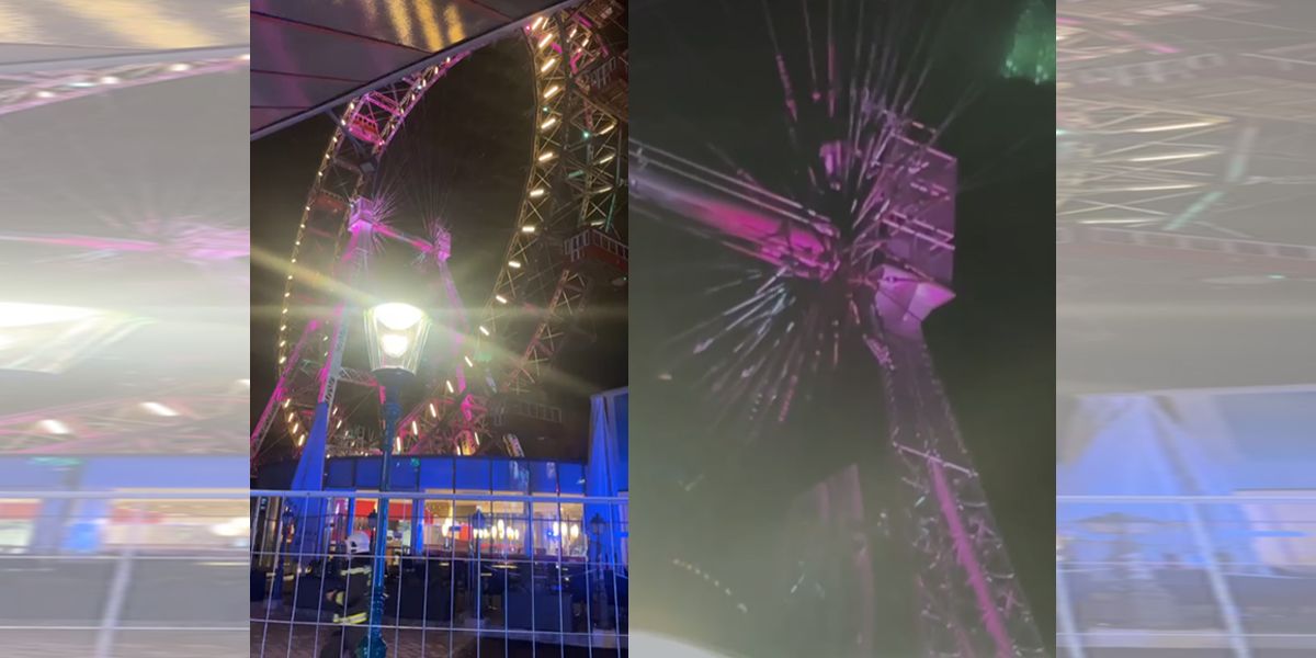 Großeinsatz im Wiener Prater wegen einer Person am Wiener Riesenrad.