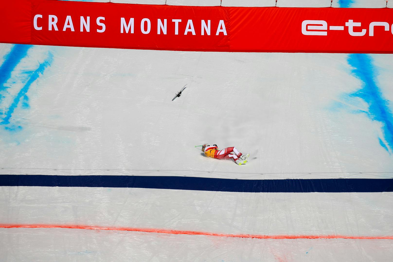 Conny Hütter kam in Crans-Montana böse zu Sturz.