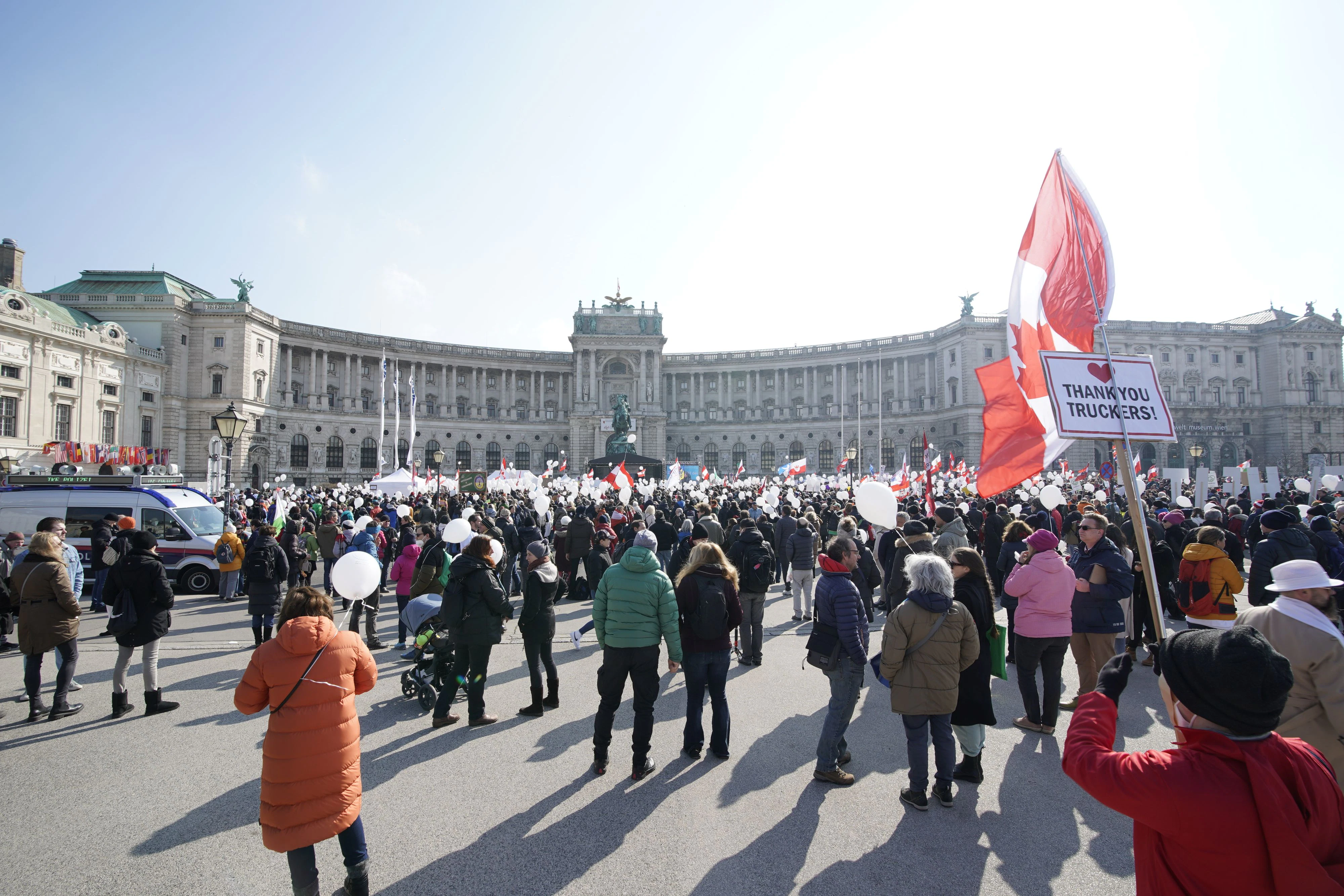 Corona-Demo in Wien am 27. Februar 2022