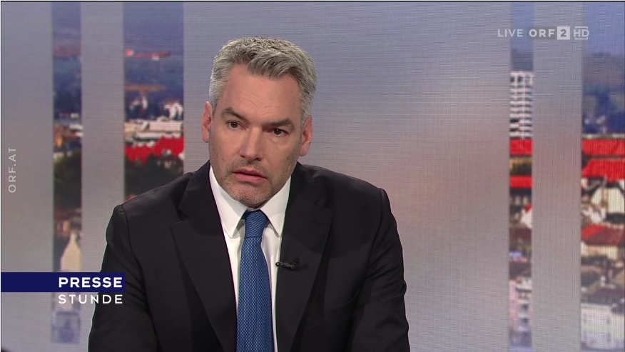 Kanzler Nehammer in der ORF-Pressestunde