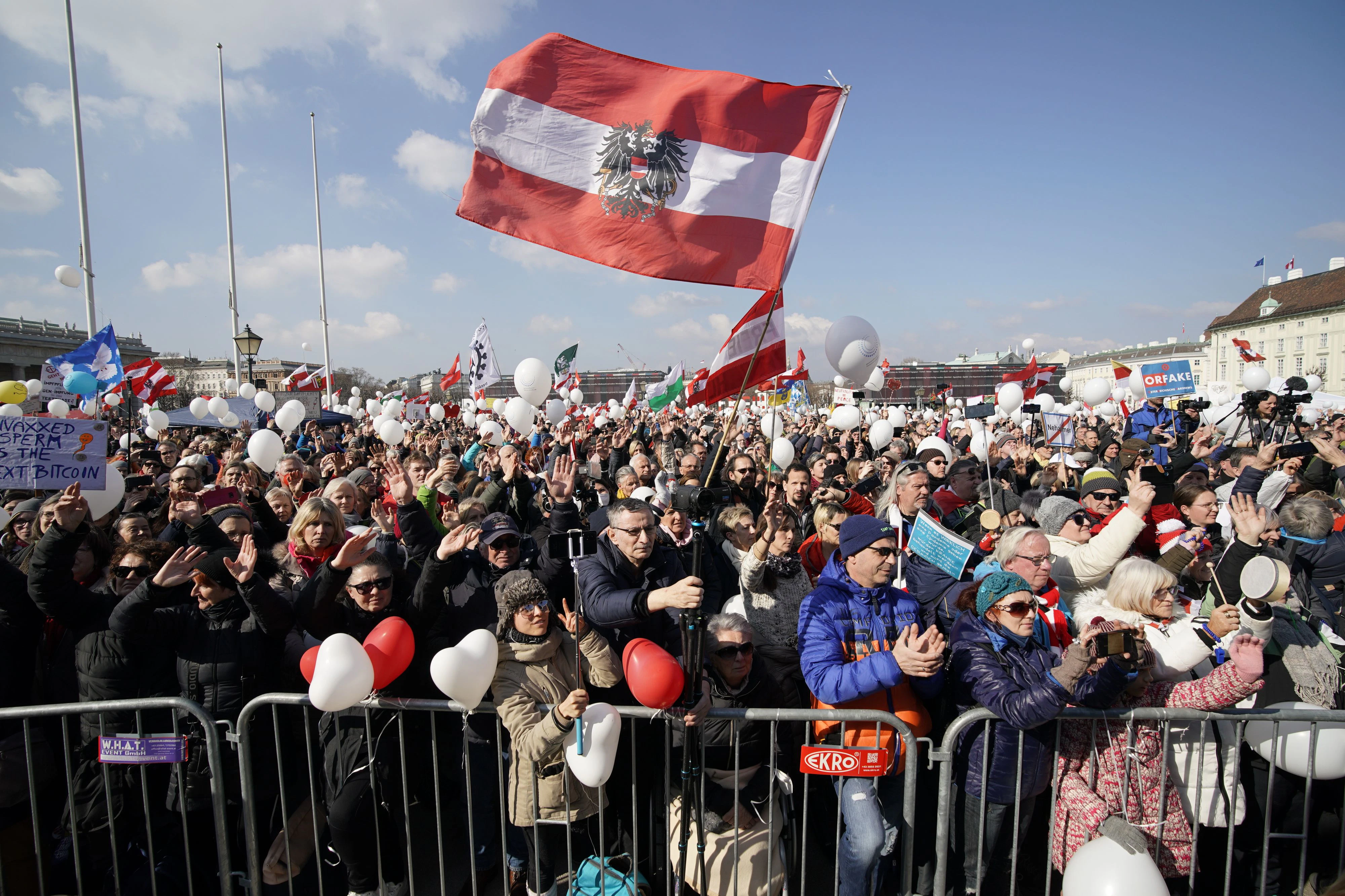 Corona-Demo in Wien am 27. Februar 2022