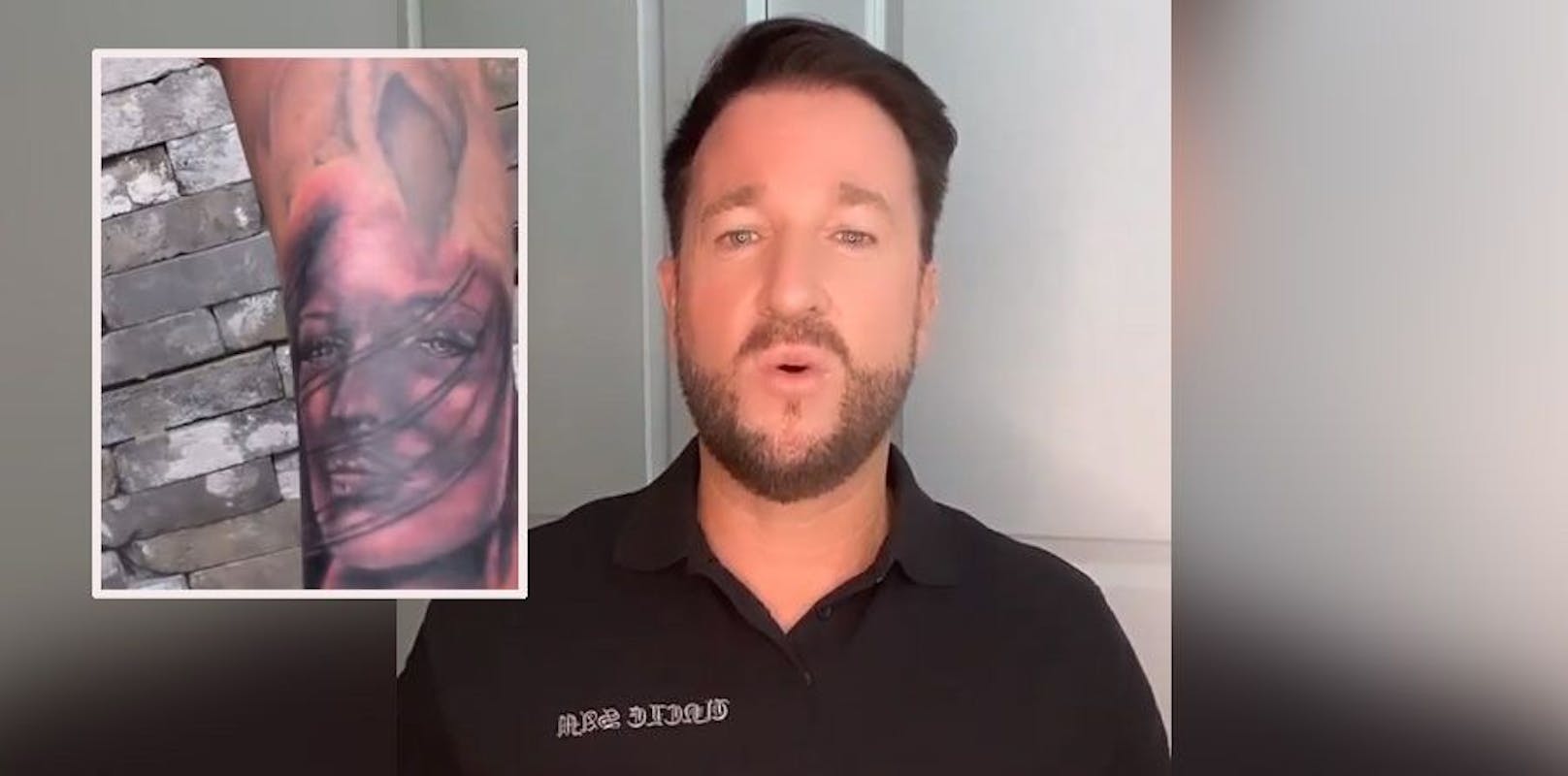 Michael Wendler zeigt sein neues Tattoo.