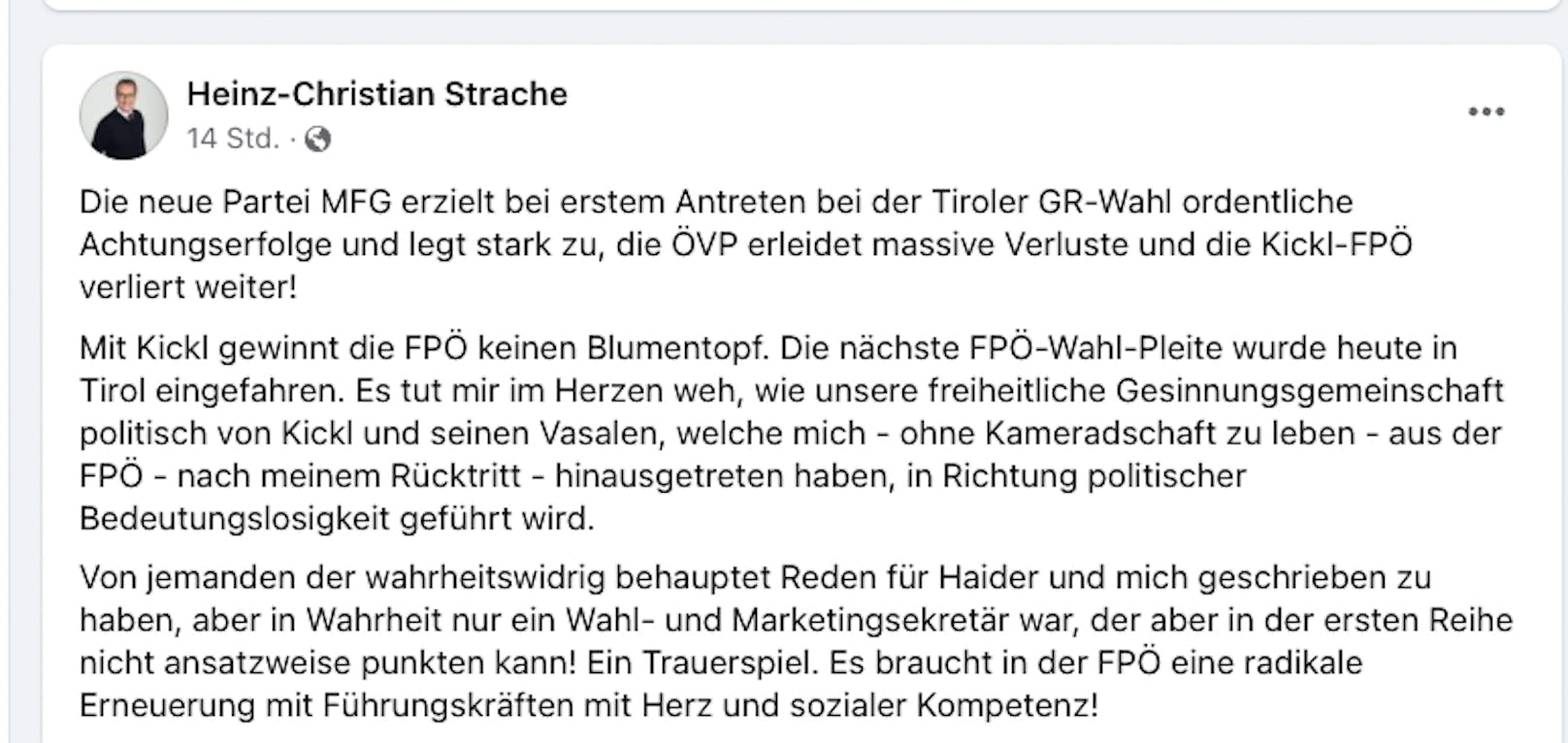 "Mit Kickl gewinnt die FPÖ keinen Blumentopf".