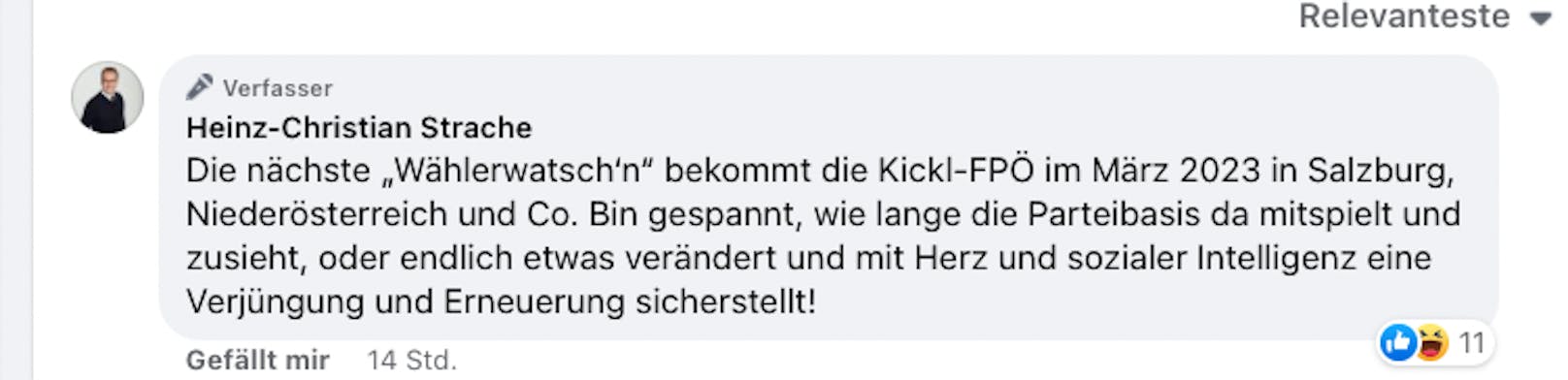 "Die nächste 'Wählerwatsch'n' bekommt die Kickl-FPÖ im März 2023."