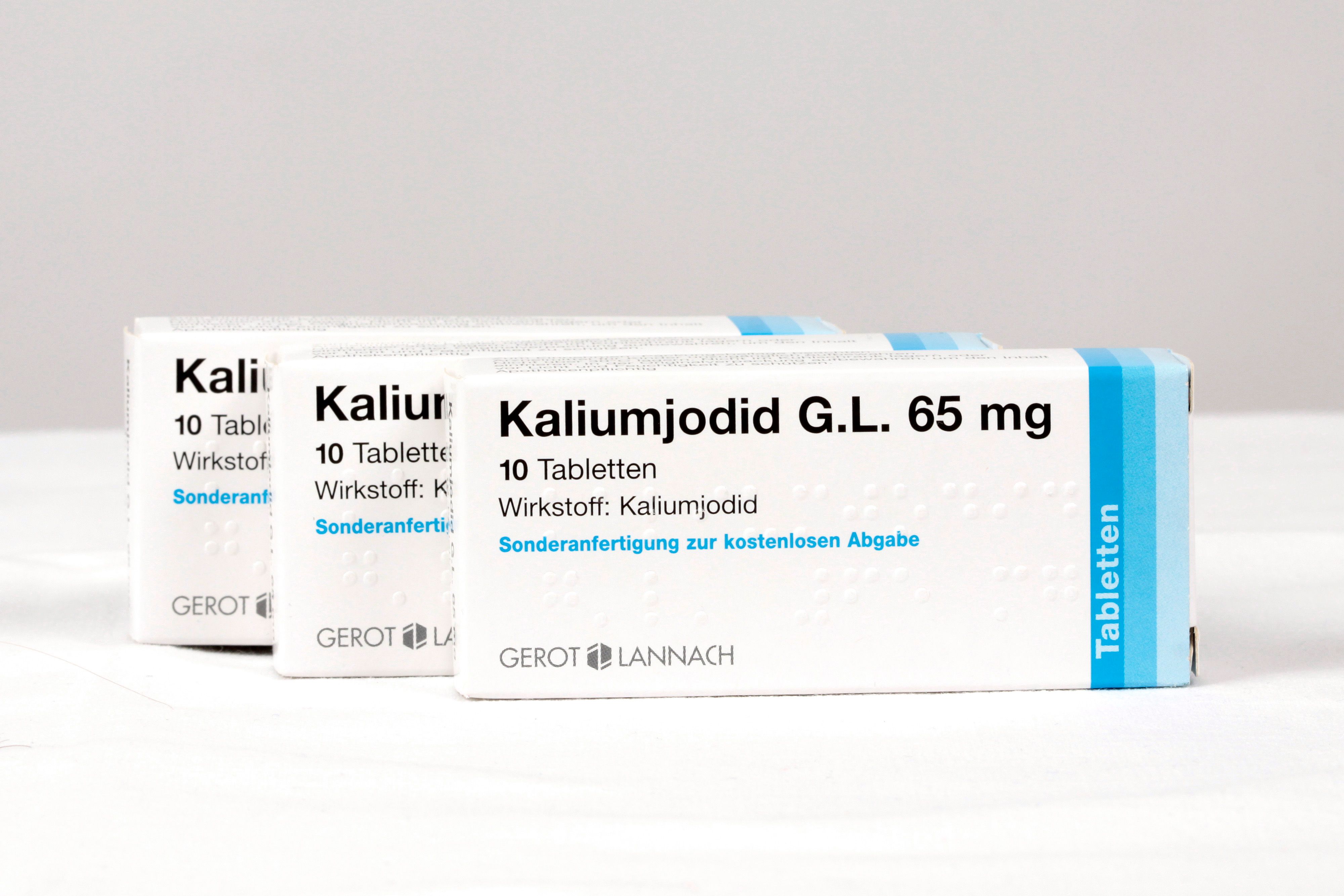 Kaliumjodid-Tabletten sind in vielen Apotheken vergriffen.