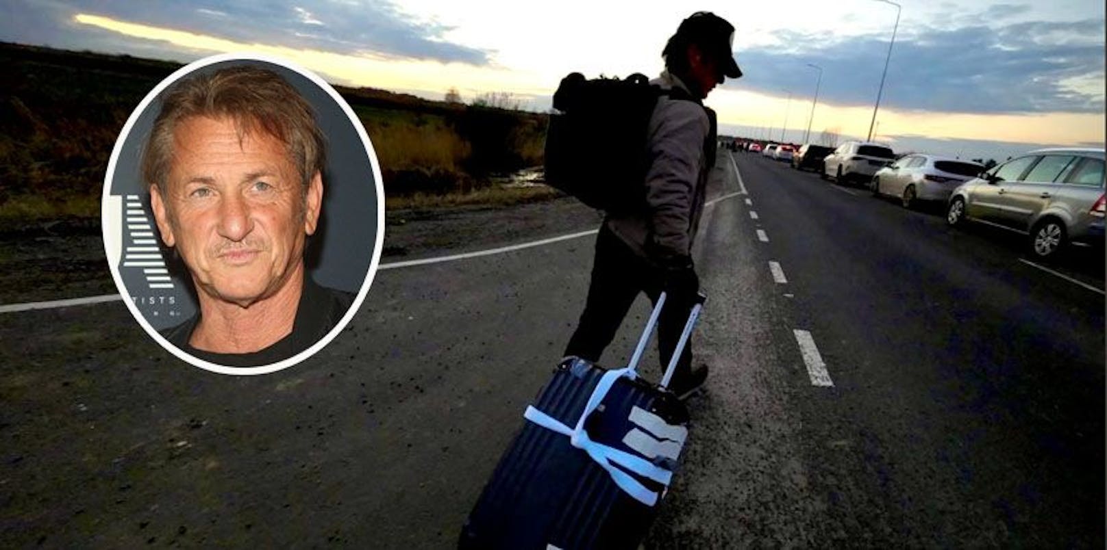 Sean Penn flüchtet zu Fuß nach Polen