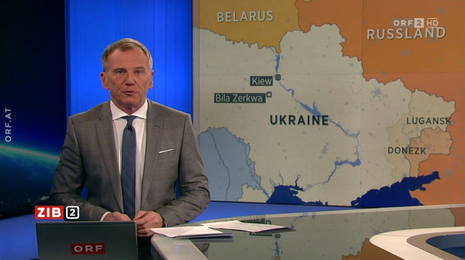 Der ORF-Korrespondent floh vor der erwarteten Bombardierung aus Kiew in das nahe Bila Zerkwa.