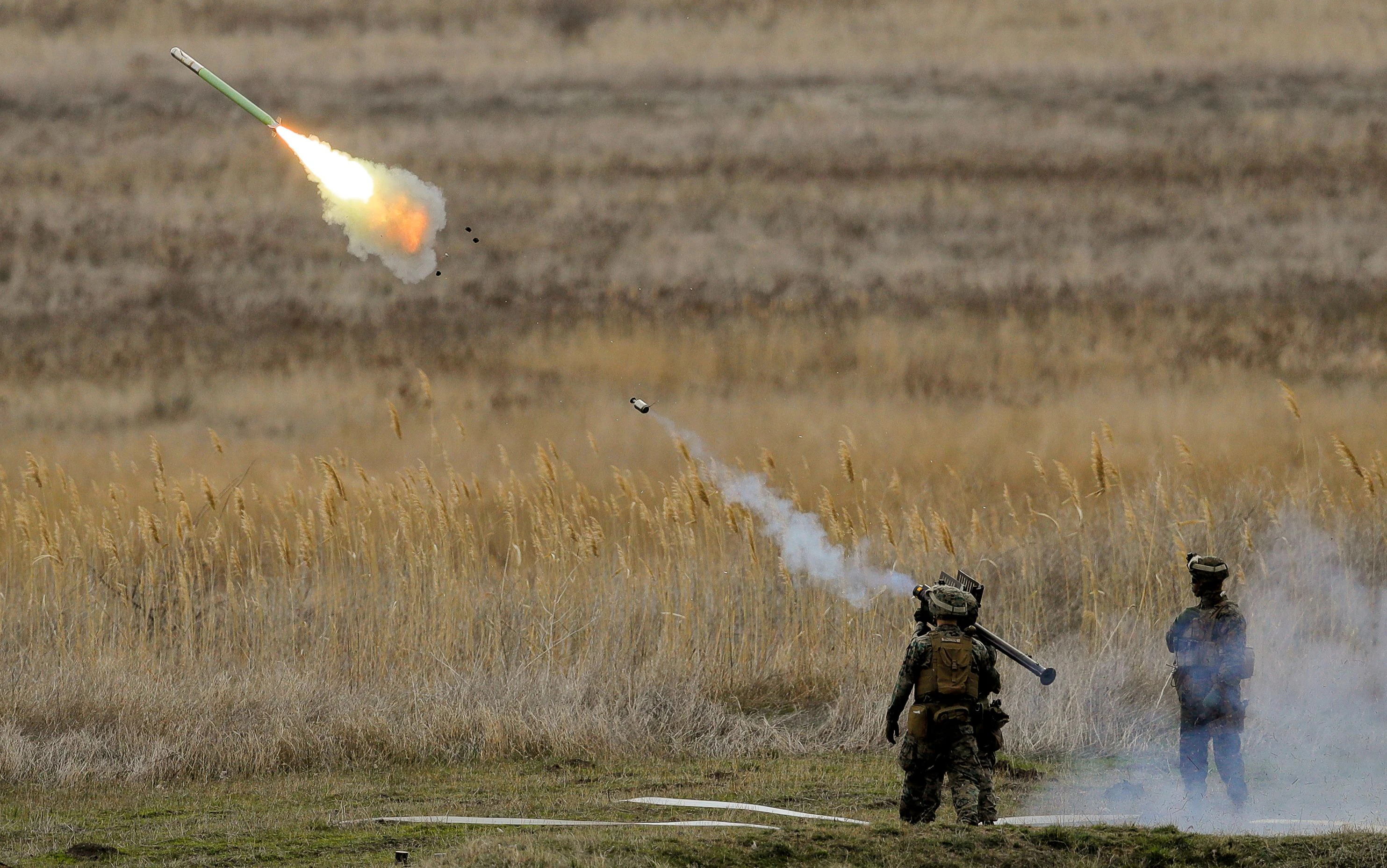 Soldaten beim Abfeuern einer Stinger-Rakete – hier bei einer Übung der US-Armee in Rumänien 2017.