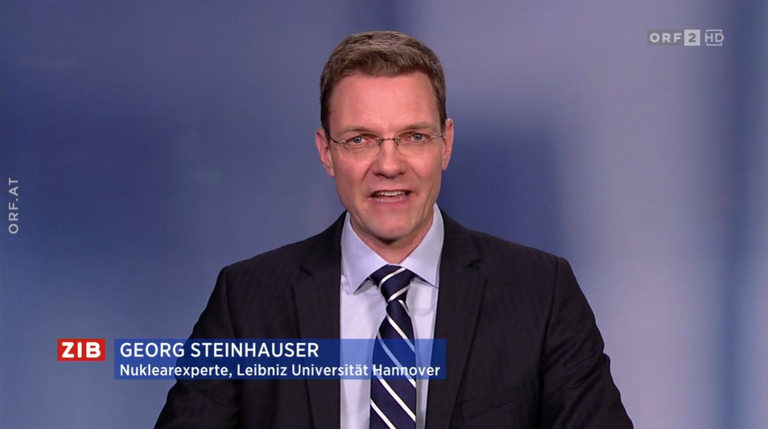 Nuklearexperte Georg Steinhauser in der ZIB2 bei Martin Thür am 4. März 2022.