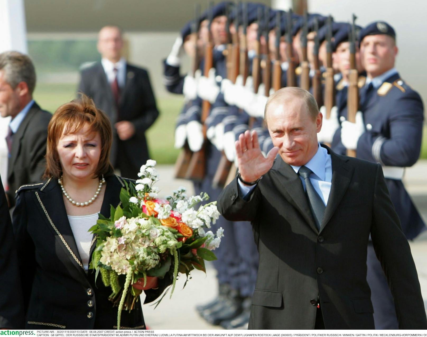 Mit seiner Frau Ludmilla hat der russische Präsident zwei gemeinsame Töchter...
