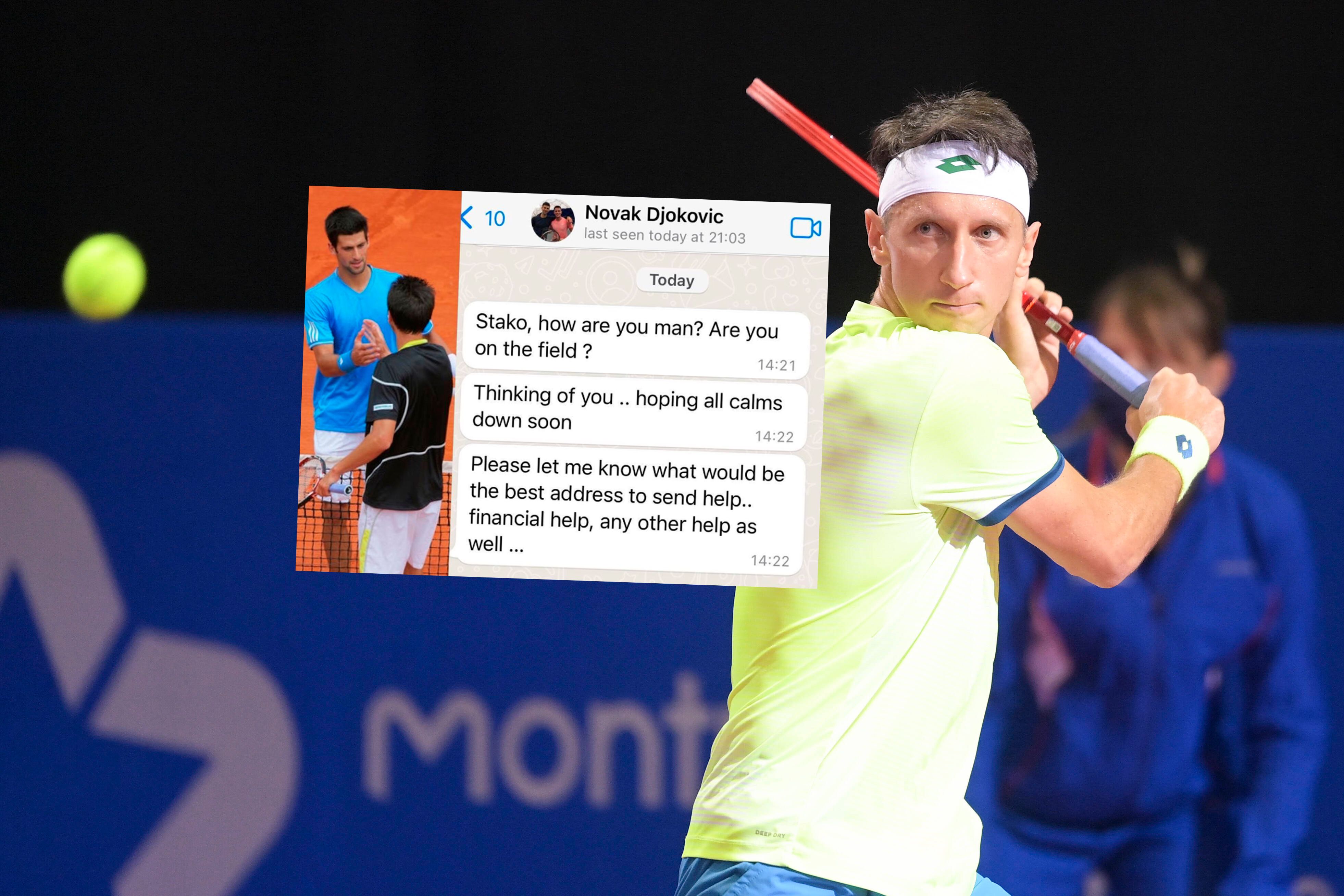 Sergiy Stakhovsky zog in den Krieg, Novak Djokovic macht sich Sorgen.