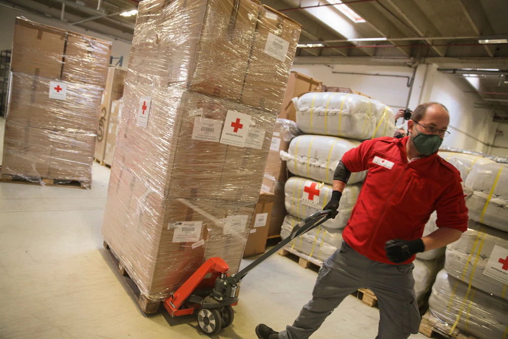 Das Rote Kreuz schickt eine Hilfslieferung im Wert von 500.000 Euro an das Ukrainische Rote Kreuz. 