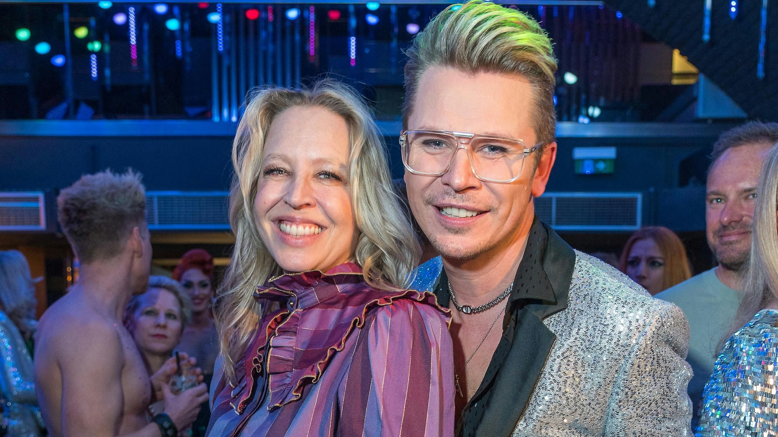 Adi Weiss und Promi-Gast Nina Proll.