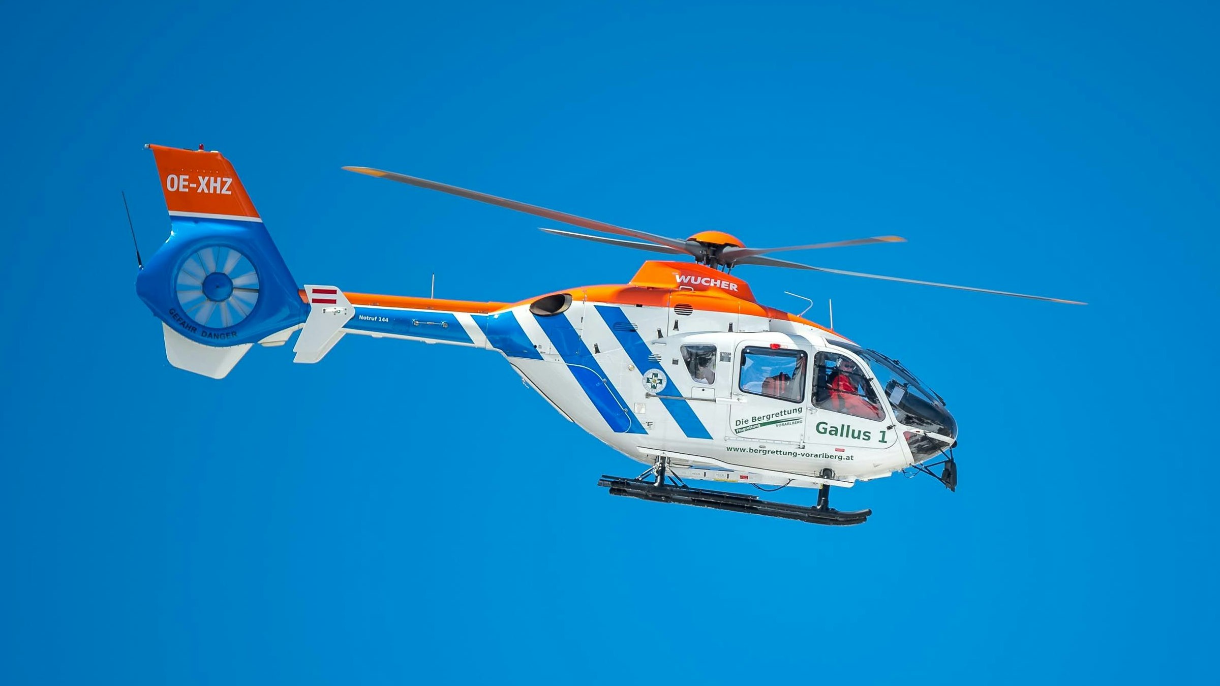 Der Verunfallte wurde mit dem Notarzthubschrauber Gallus 1 ins Krankenhaus geflogen. Archivbild. 