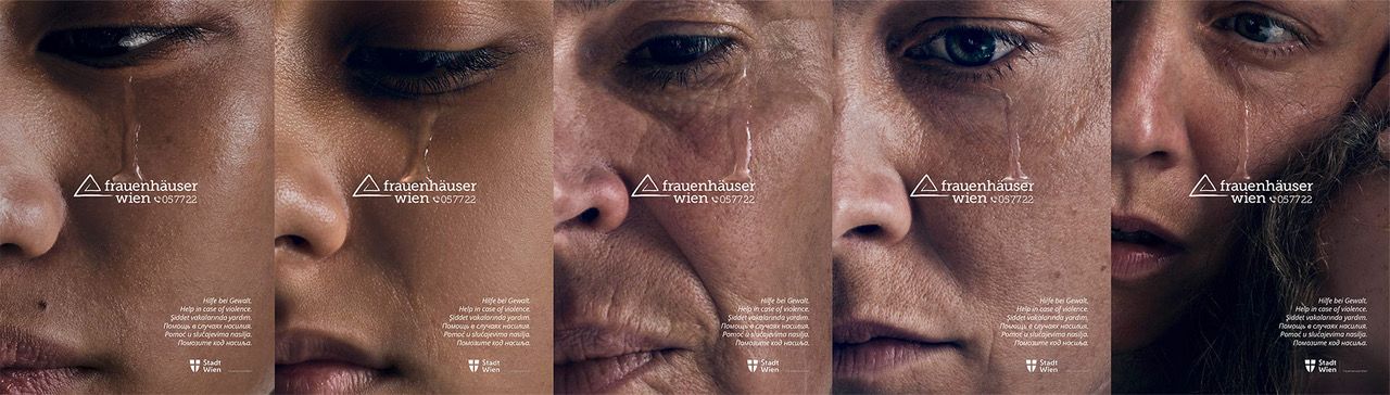 Die neue Kampagne der Wiener Frauenhäuser enthält fünf Sujets.