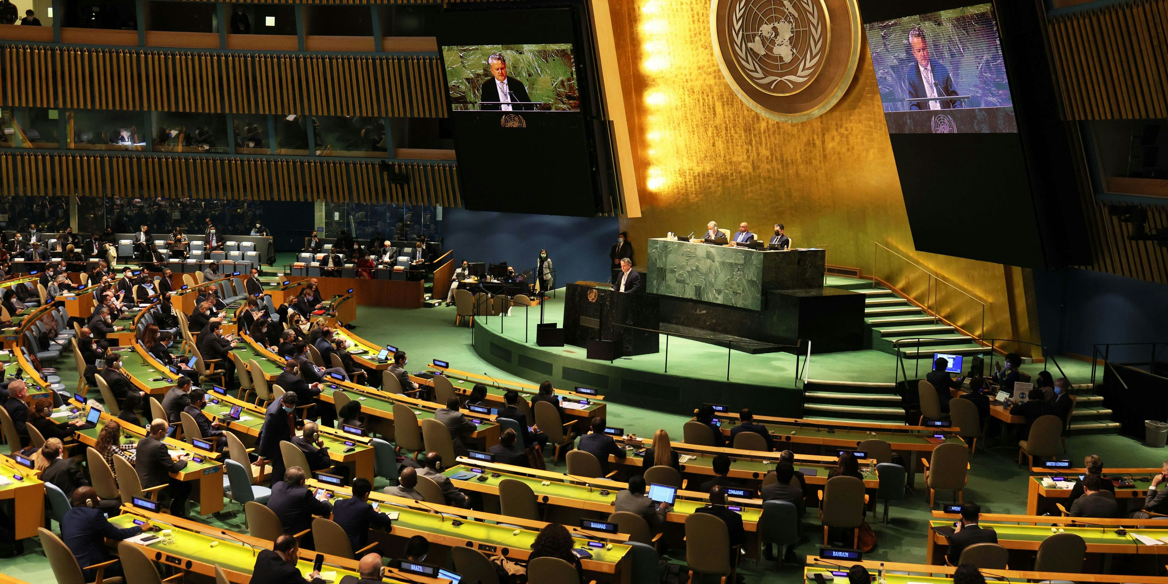 Die Mitarbeiter der Vereinten Nationen dürfen weder von "Krieg", noch von einer "Invasion" sprechen.