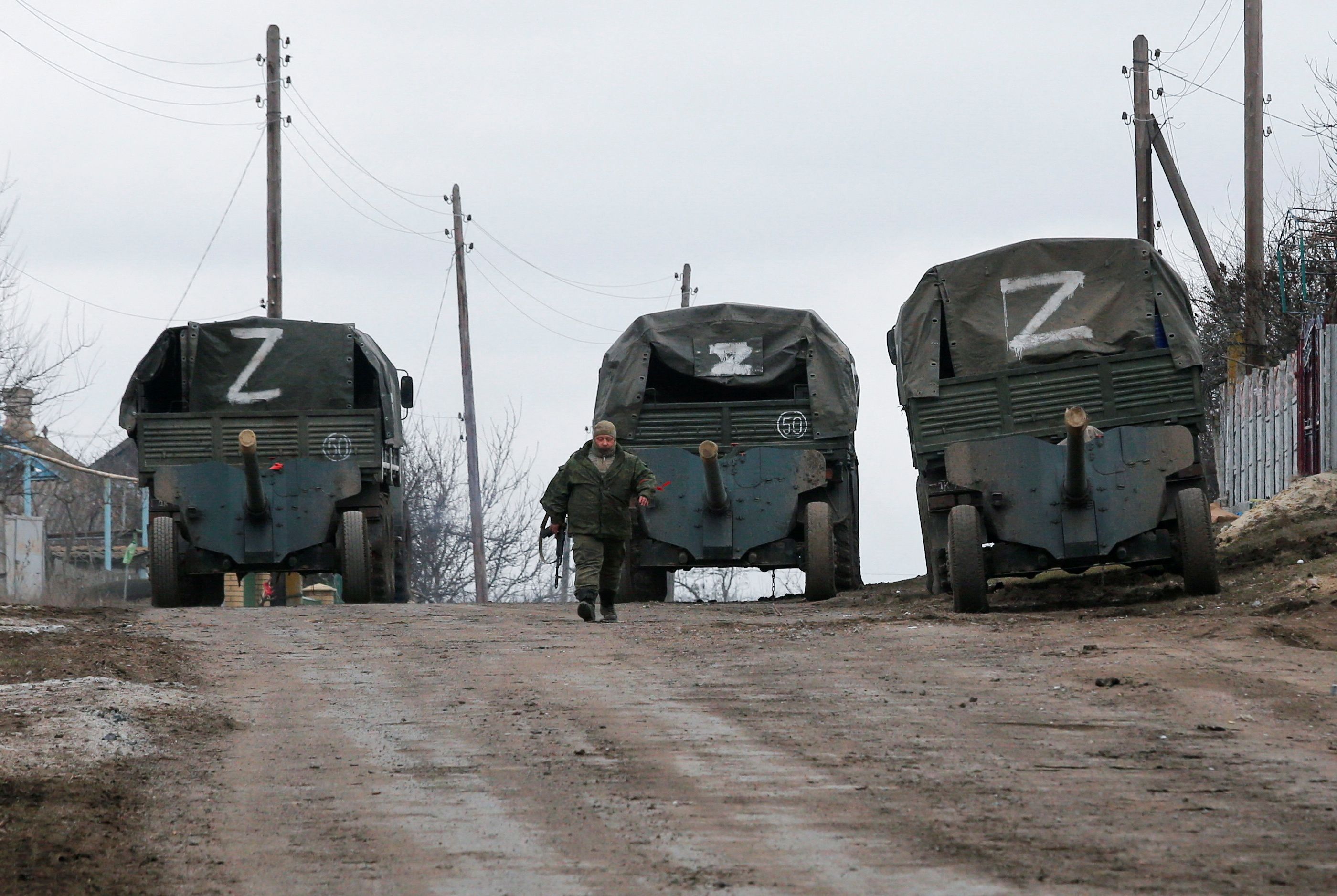 Erst tauchte das «Z» auf Fahrzeugen der russischen Angreifer in der Ukraine auf …