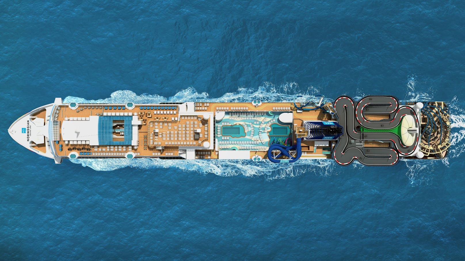 Schließlich ist das Kreuzfahrtschiff über 300 Meter lang und 41 Meter breit, verfügt über 20 Decks und kann 3.998 Gäste mit auf Reisen nehmen.