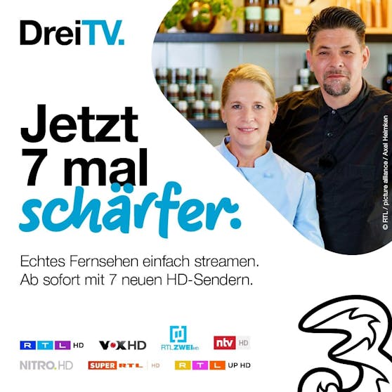Mehr RTL auf Drei TV ab 9. März.