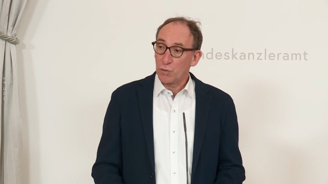 Johannes Rauch und Karoline Edtstadler bei der Impfpflicht-Absage.