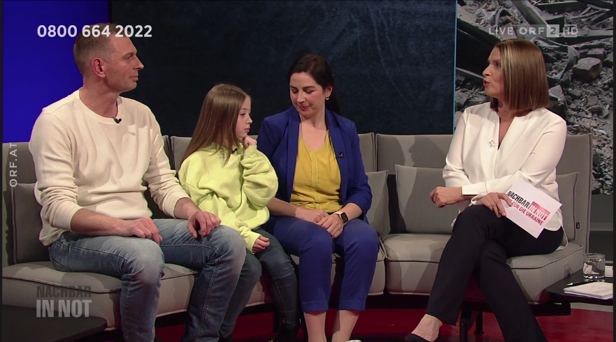 Tobler-Yevchak mit Ehemann und Nichte.