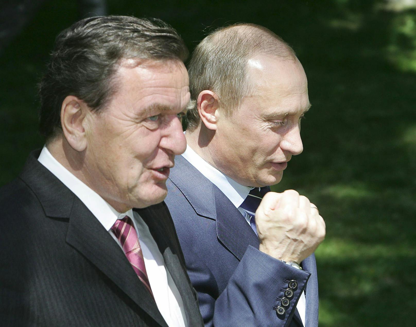 Schröder und Putin, hier 2011, haben schon einige Großprojekte gemeinsam in Angriff genommen.