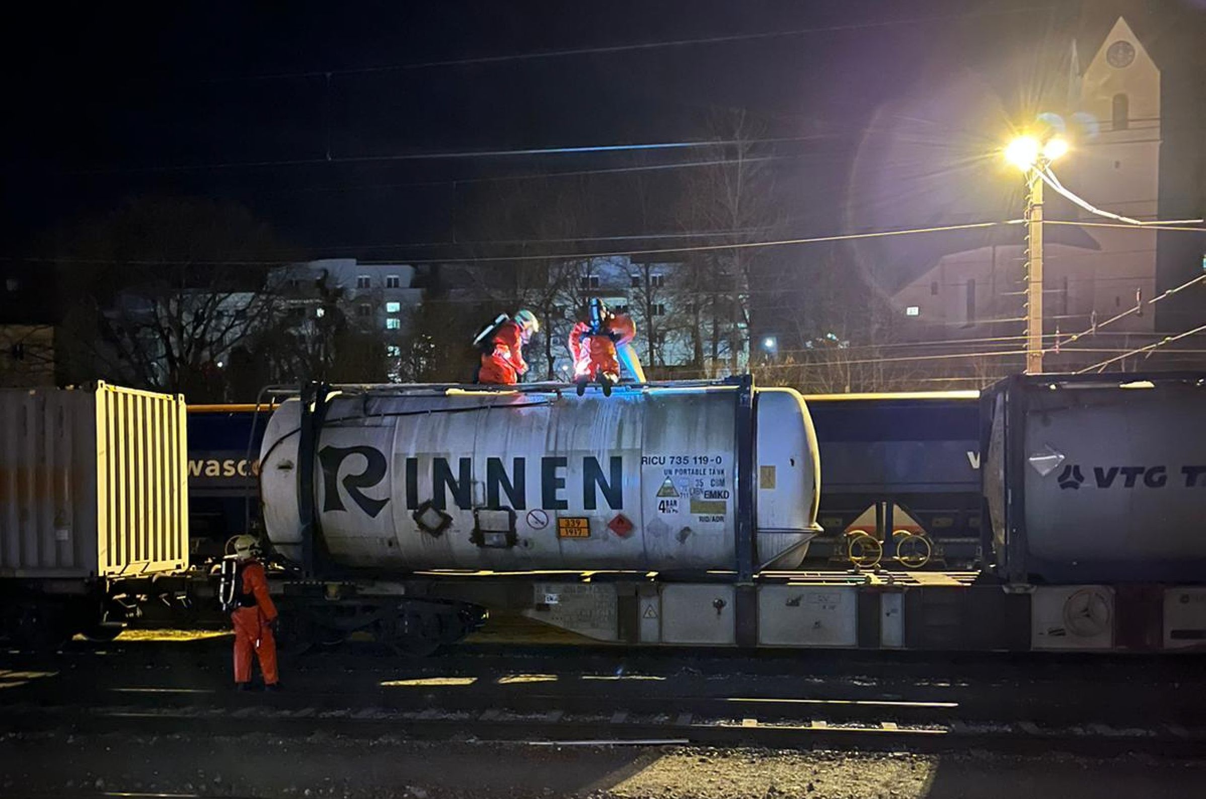 Gefahrenguteinsatz am Bahnhof Kufstein.