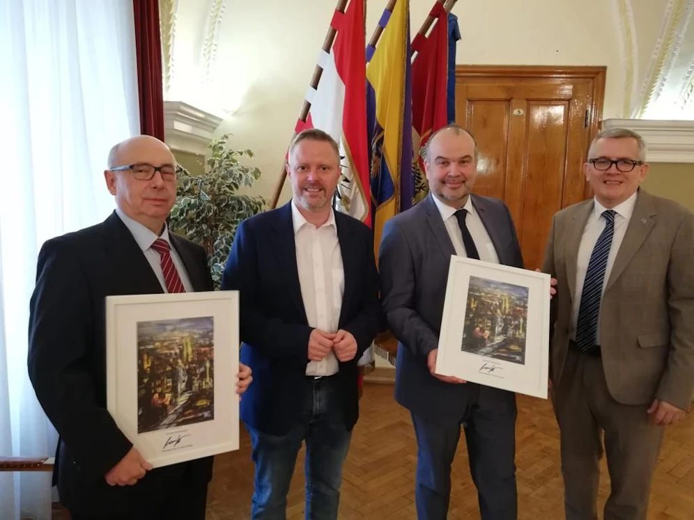Silvio Kos (Gesandter), Rainer Spenger, Daniel Gluncic (Botschafter), Christian Hoffmann (Klubobmann)