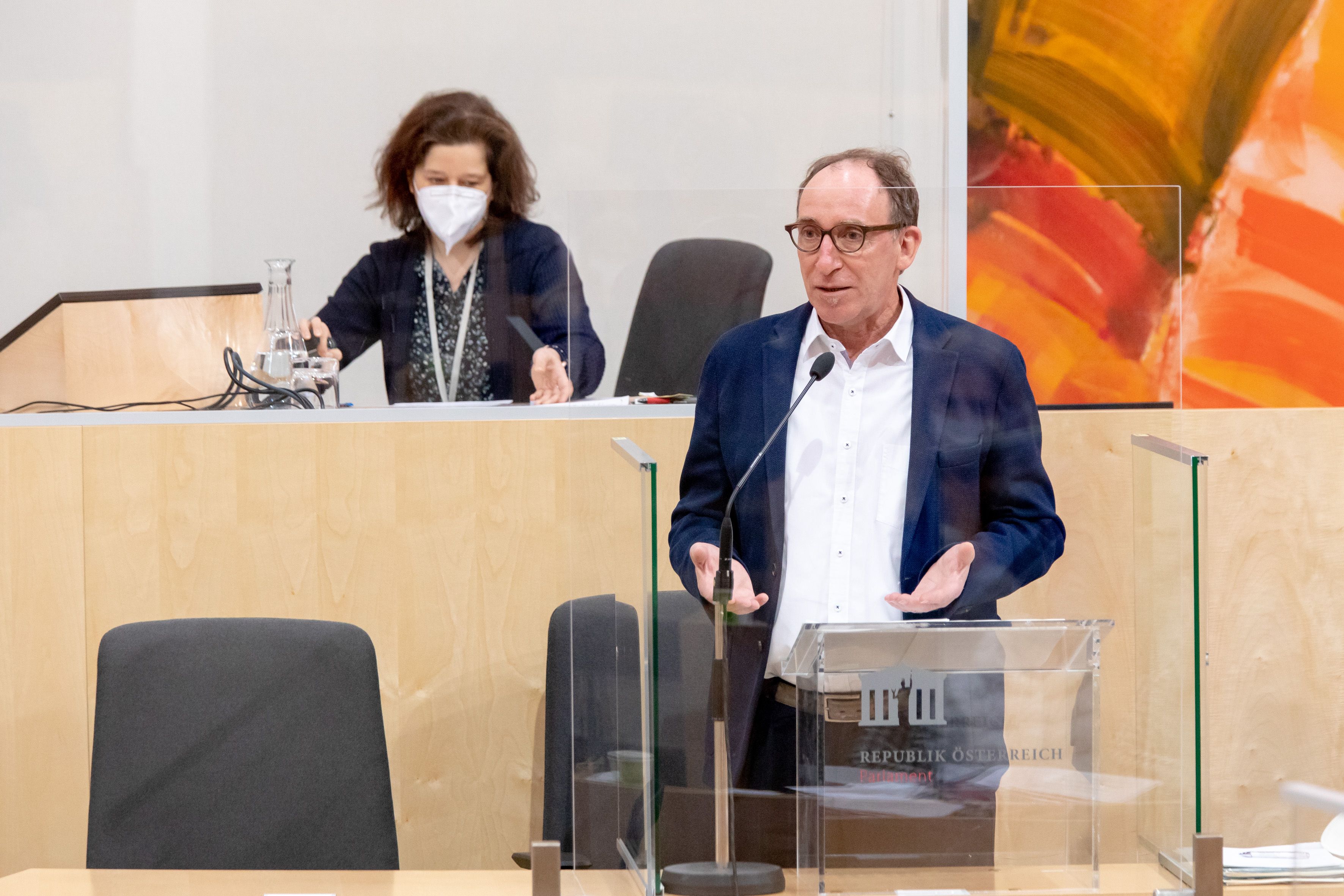 Gesundheitsminister Johannes Rauch (GRÜNE) auf der Regierungsbank