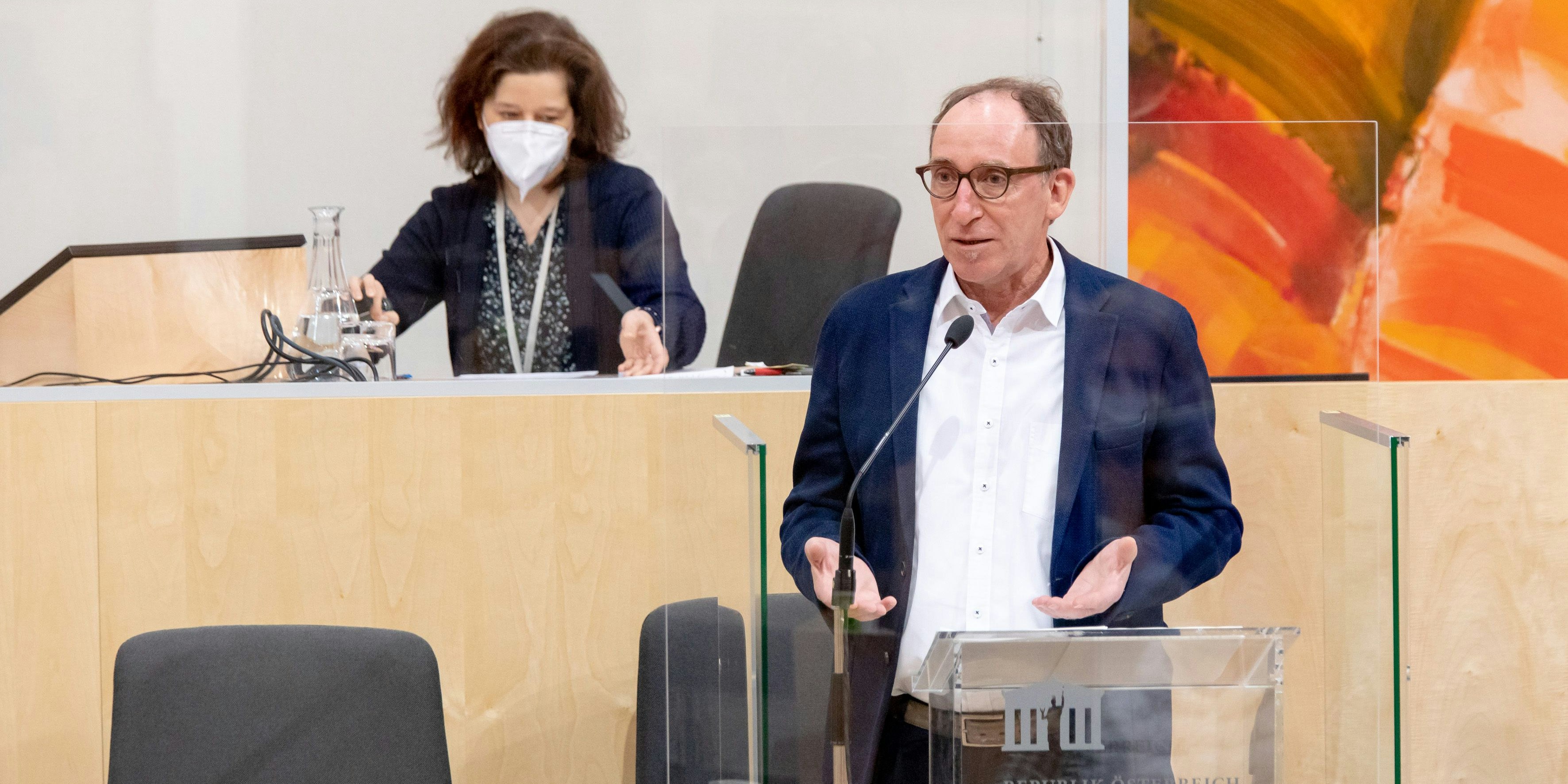 Gesundheitsminister Johannes Rauch (GRÜNE) auf der Regierungsbank