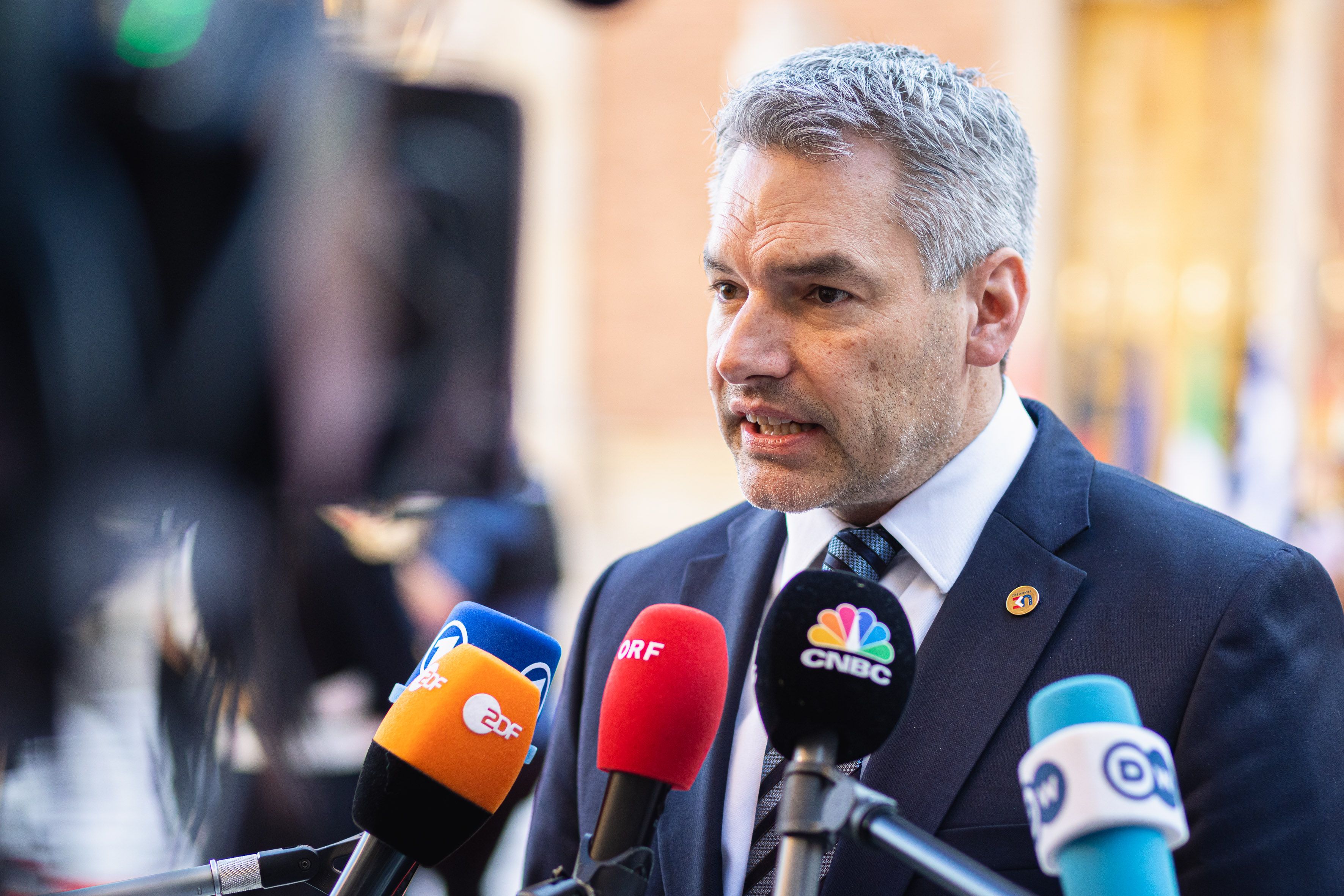Bundeskanzler Nehammer beim EU-Gipfel in Frankreich.