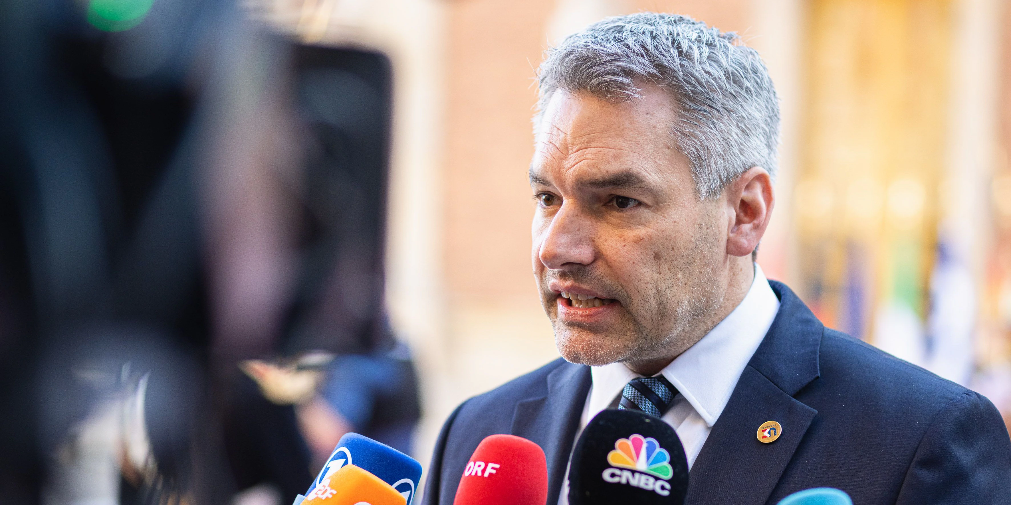 Bundeskanzler Nehammer beim EU-Gipfel in Frankreich.