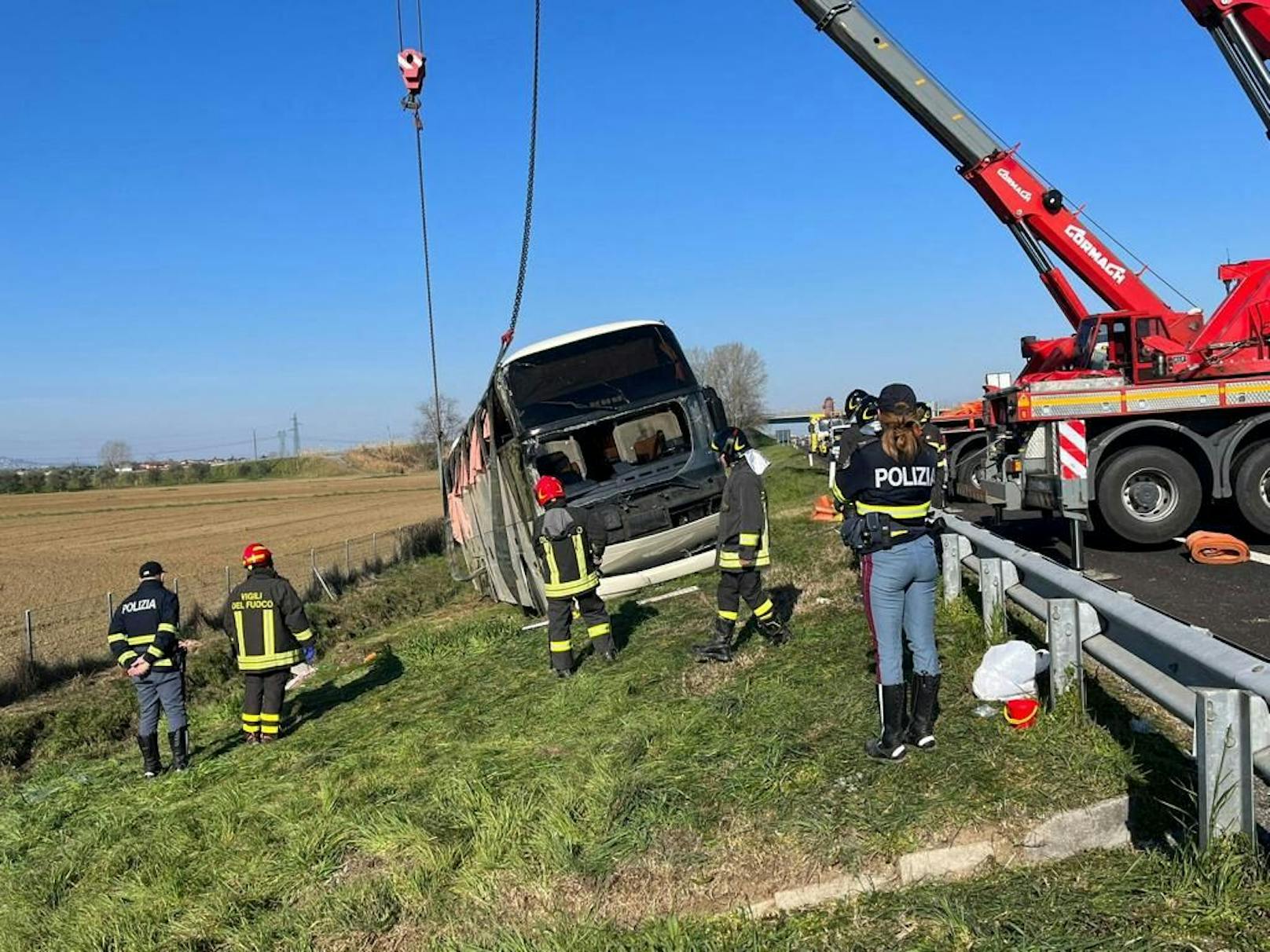 Der Unfall ereignete sich zwischen den Orten Forli und Cesena.