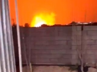 Raketen-Angriff auf nordirakische Stadt Erbil in der Nacht auf 13. März 2022.