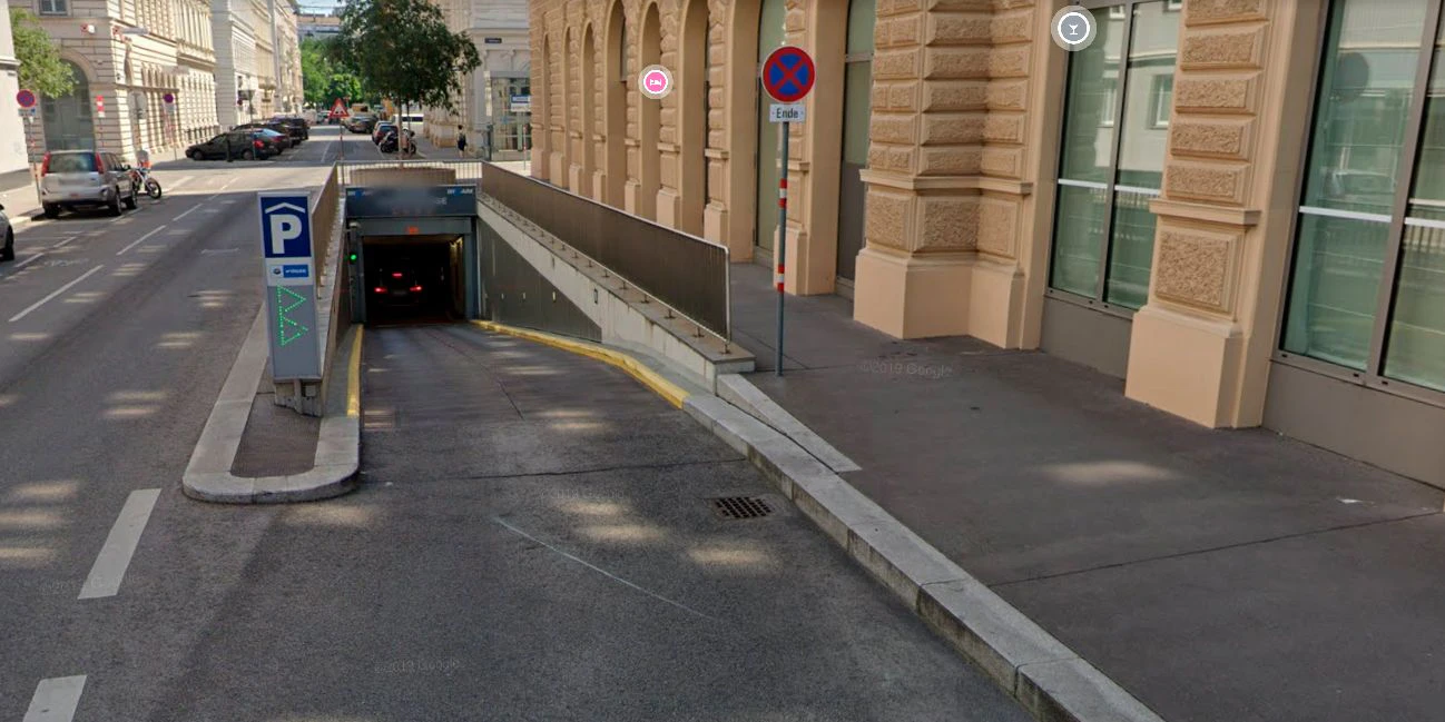 Einfahrt einer Tiefgarage in der Gonzagagasse in der Wiener City. (Symbolbild)