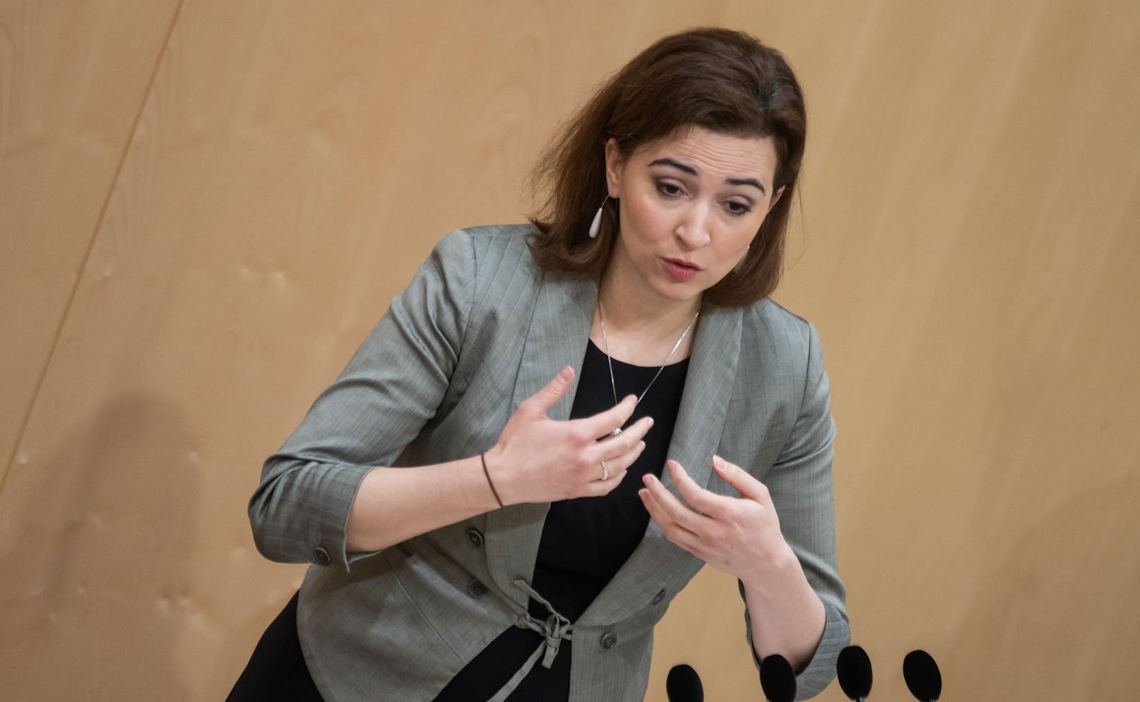 Justizministerin Alma Zadic im Nationalrat. (Archivbild)